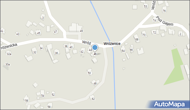 Kraków, Wróżenicka, 46, mapa Krakowa