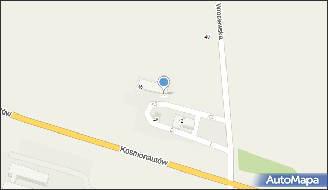 Krępice, Wrocławska, 44, mapa Krępice