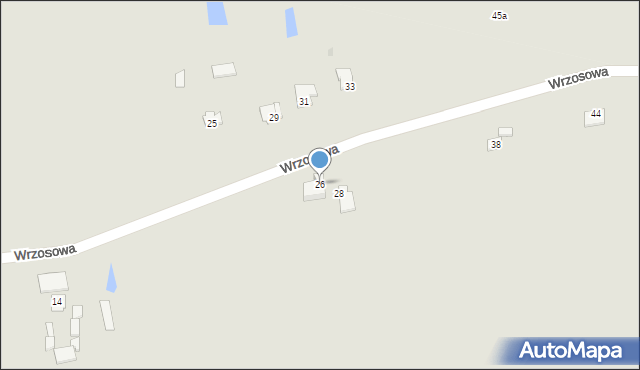 Kruszwica, Wrzosowa, 26, mapa Kruszwica