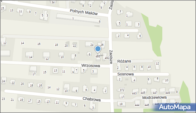 Kryspinów, Wrzosowa, 4, mapa Kryspinów