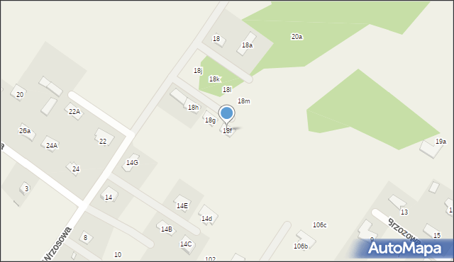 Krzaki Czaplinkowskie, Wrzosowa, 18f, mapa Krzaki Czaplinkowskie