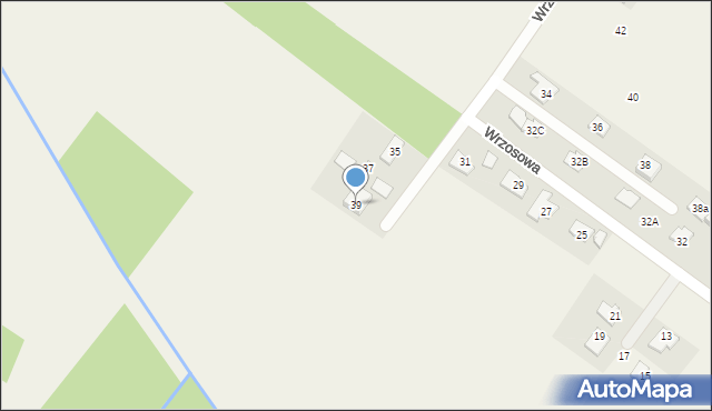 Krzaki Czaplinkowskie, Wrzosowa, 39, mapa Krzaki Czaplinkowskie