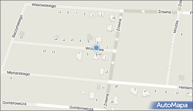 Kutno, Wrzosowa, 3, mapa Kutno