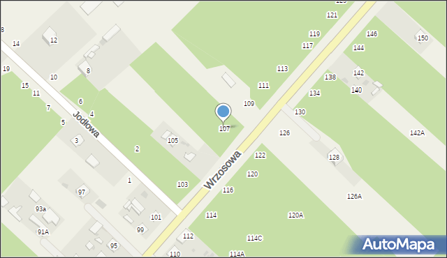 Lasy, Wrzosowa, 107, mapa Lasy