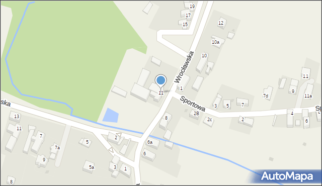 Łażany, Wrocławska, 11, mapa Łażany