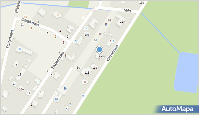 Łazy, Wrzosowa, 11D, mapa Łazy