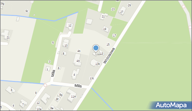 Łazy, Wrzosowa, 13a, mapa Łazy