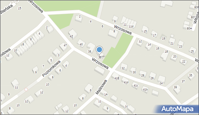 Lębork, Wrzosowa, 36, mapa Lębork
