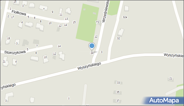 Łęczna, Wrześniewskich, ks., 14, mapa Łęczna