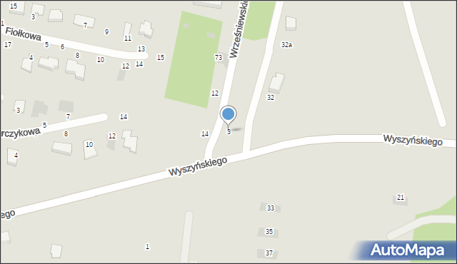 Łęczna, Wrześniewskich, ks., 3, mapa Łęczna