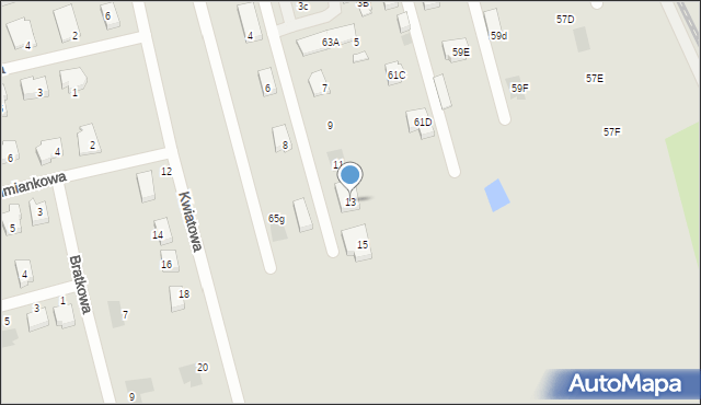 Łęczyca, Wrzosowa, 13, mapa Łęczyca