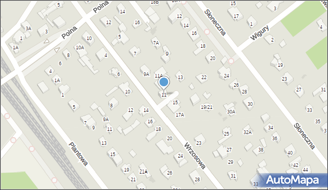 Legionowo, Wrzosowa, 11, mapa Legionowo