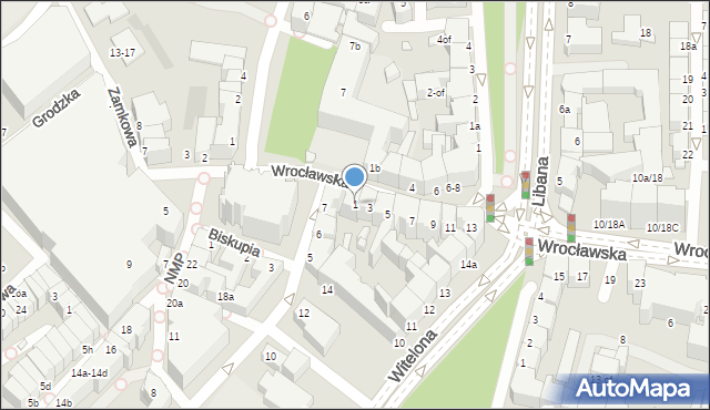 Legnica, Wrocławska, 1, mapa Legnicy