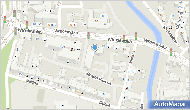 Legnica, Wrocławska, 37p, mapa Legnicy