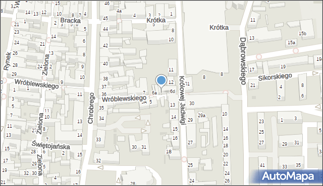 Leszno, Wróblewskiego Waleriana, 6c, mapa Leszno