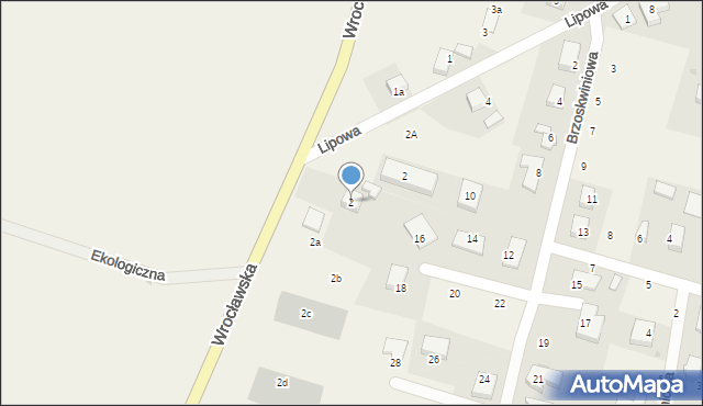 Ligota Piękna, Wrocławska, 2, mapa Ligota Piękna