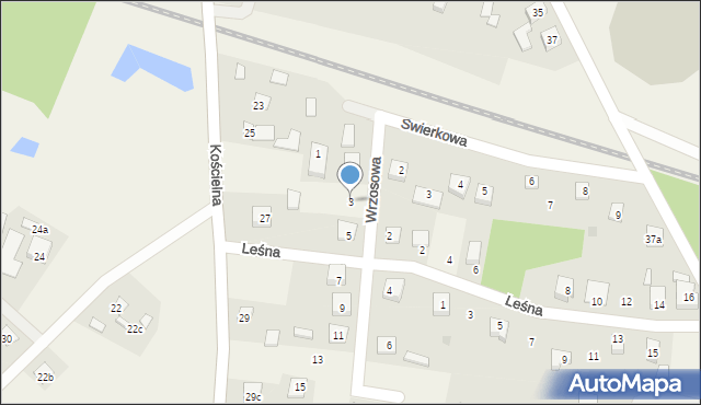 Lniano, Wrzosowa, 3, mapa Lniano