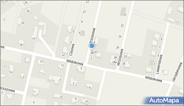 Lniska, Wrzosowa, 2a, mapa Lniska