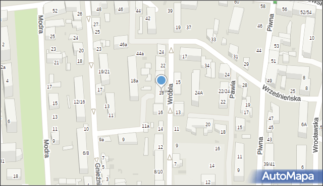 Łódź, Wróbla, 18, mapa Łodzi