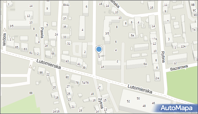 Łódź, Wrocławska, 1, mapa Łodzi