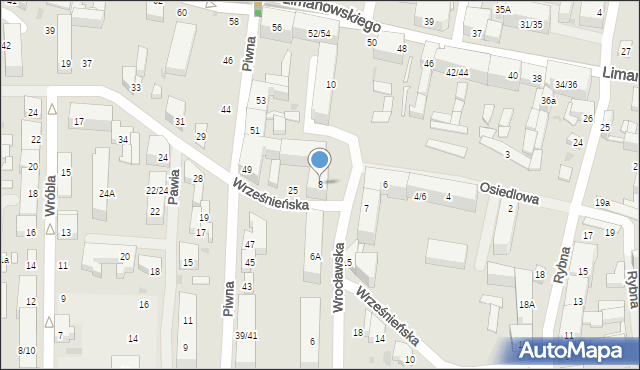 Łódź, Wrocławska, 8, mapa Łodzi