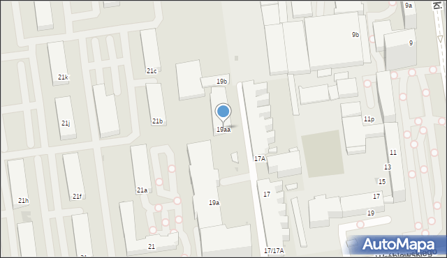 Łódź, Wróblewskiego Walerego, gen., 19aa, mapa Łodzi