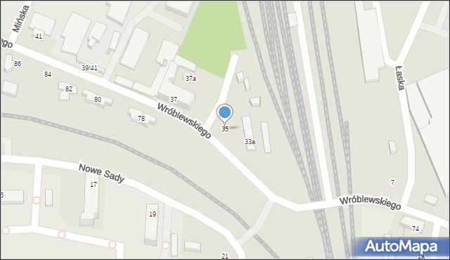 Łódź, Wróblewskiego Walerego, gen., 35, mapa Łodzi
