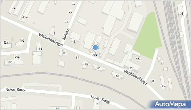 Łódź, Wróblewskiego Walerego, gen., 39/41, mapa Łodzi