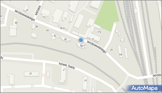 Łódź, Wróblewskiego Walerego, gen., 78, mapa Łodzi