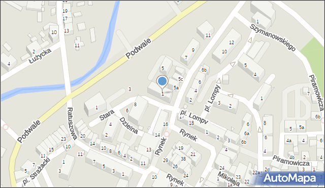 Lubań, Wrocławska, 1, mapa Lubań