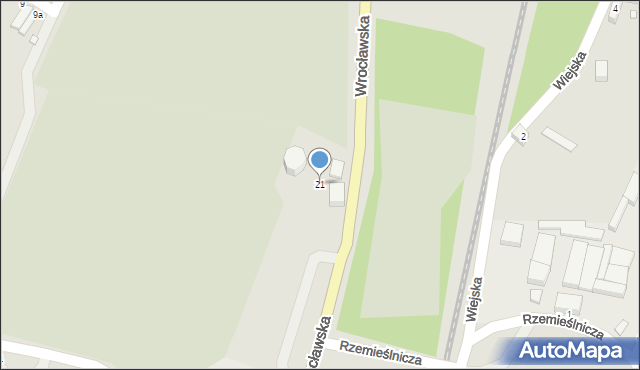 Lubań, Wrocławska, 21, mapa Lubań