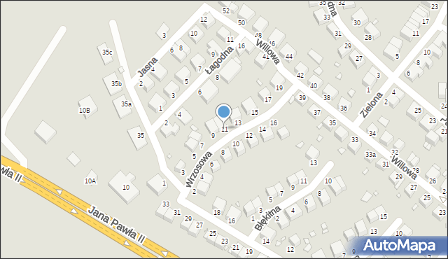 Lubań, Wrzosowa, 11, mapa Lubań