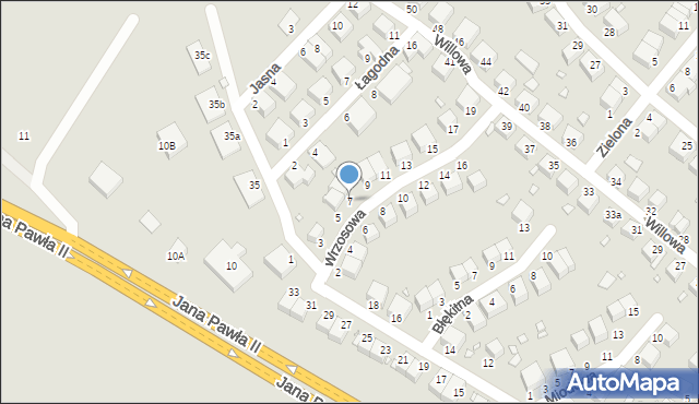 Lubań, Wrzosowa, 7, mapa Lubań