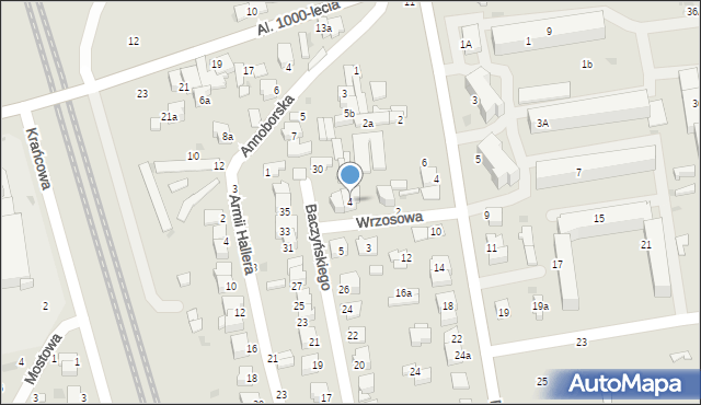 Lubartów, Wrzosowa, 4, mapa Lubartów