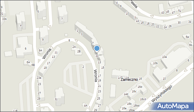 Lubin, Wronia, 11, mapa Lubin