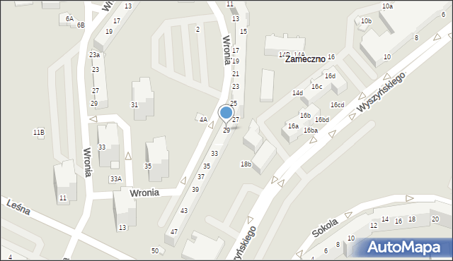 Lubin, Wronia, 29, mapa Lubin