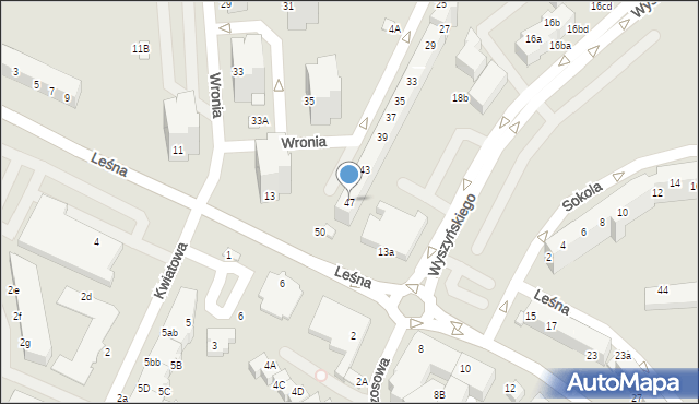 Lubin, Wronia, 47, mapa Lubin