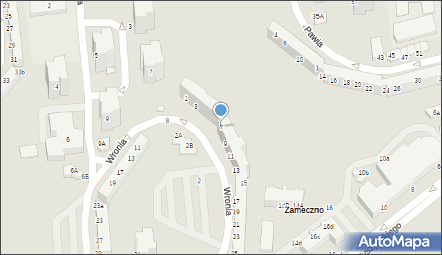 Lubin, Wronia, 7, mapa Lubin