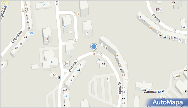 Lubin, Wronia, 8, mapa Lubin