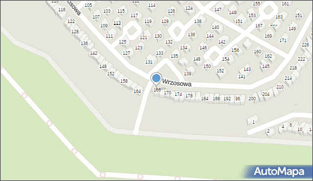 Lubin, Wrzosowa, 166, mapa Lubin