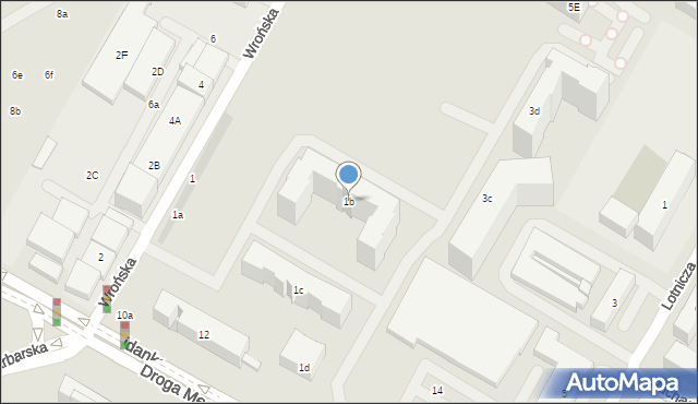 Lublin, Wrońska, 1b, mapa Lublina