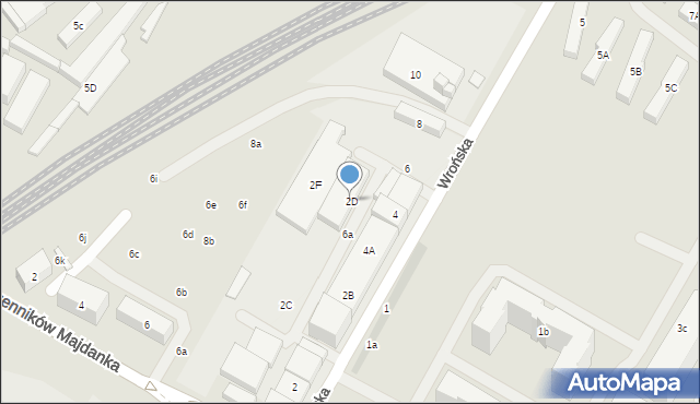 Lublin, Wrońska, 2D, mapa Lublina