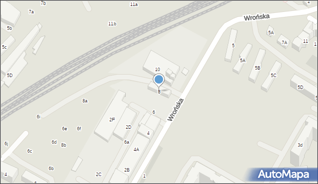 Lublin, Wrońska, 8, mapa Lublina