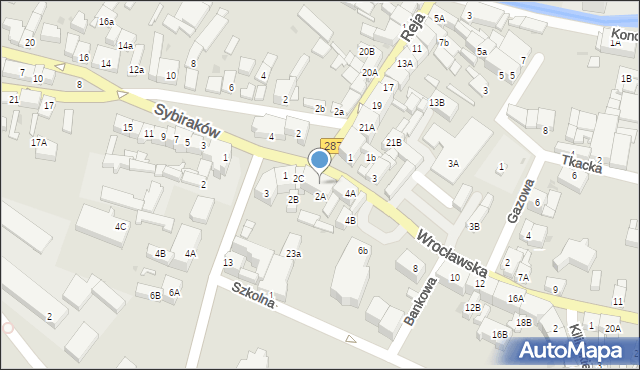 Lubsko, Wrocławska, 2A, mapa Lubsko