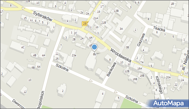 Lubsko, Wrocławska, 6b, mapa Lubsko