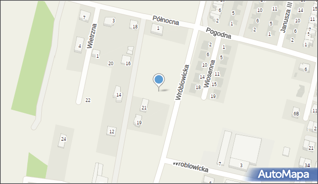 Lutynia, Wróblowicka, 23, mapa Lutynia