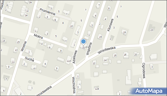 Lutynia, Wrocławska, 11, mapa Lutynia