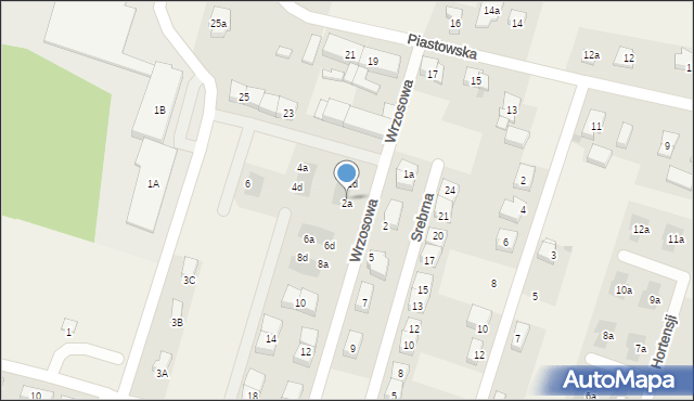 Lutynia, Wrzosowa, 2b, mapa Lutynia