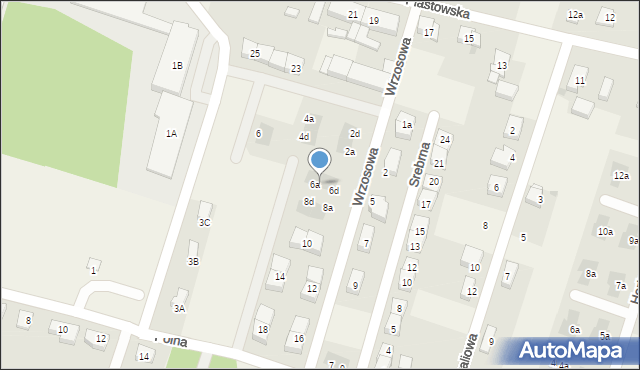 Lutynia, Wrzosowa, 6b, mapa Lutynia