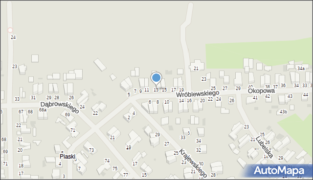 Malbork, Wróblewskiego Walerego, gen., 13, mapa Malborka